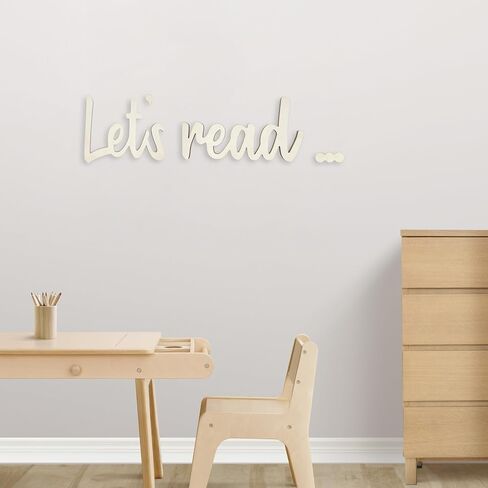 Read Sign Wooden Reading Corner Sign Classroom Library Wall Decor Kids | Book Nook, Literacy Space, Teachers & Students, Classroom Setup, Solid Wood, Natural Finish, Teacher Gift, Easy Display Ready in Kuwait