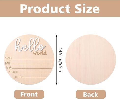Baby Announcement Sign 3PCS It's a Boy/It's a Girl & Hello World Wooden Gender Reveal Plaque for Newborn Birth Hospital Photo Props in Kuwait