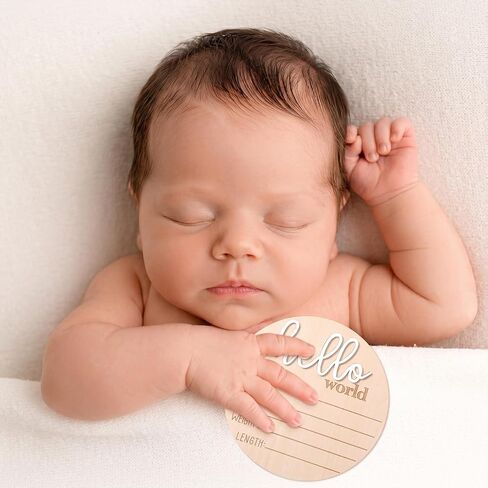 Baby Announcement Sign 3PCS It's a Boy/It's a Girl & Hello World Wooden Gender Reveal Plaque for Newborn Birth Hospital Photo Props in Kuwait