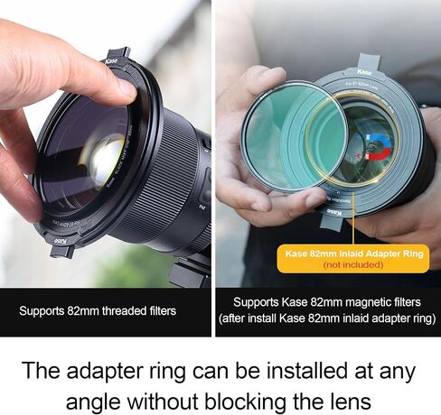Kase Revolution Ring Variable 67-82mm Step-Up Filter Adapter Ring | Adjustable Diameter, for 67/72/77/82mm Lens & 82mm Filter, one adapter for multiple lenses in Kuwait