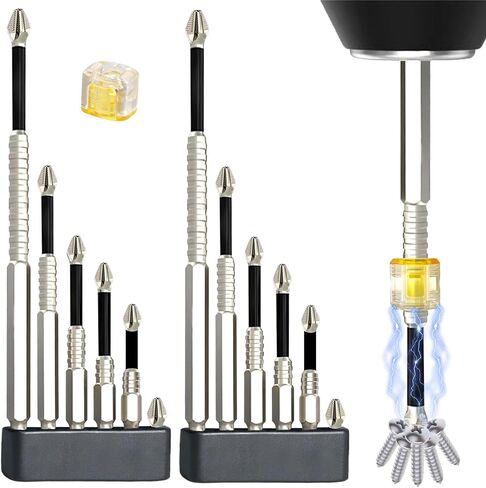 High Magnetic Screwdriver Drill Bit Set, 6Pcs Magfixer New K5 Impact Resistant Non Slip Bit, Magnetic Screwdriver Bits, Fixion Tools Drill Bits, 25 50 65 70 90 150mm(1 set) in Kuwait