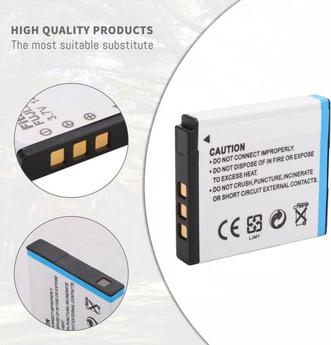 2Pack NP-50 Battery 1400MAH with LED Dual Charger for Fujifilm BC-50 BC-45W | FinePix F200EXR F75EXR F70EXR F100fd F60fd F50fd XF1 XP100 XP150 XP170 X20 F605EXR F660EXR F775EXR F900EXR in Kuwait
