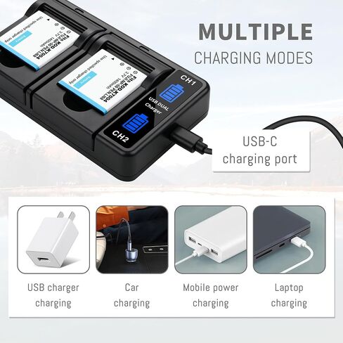 2Pack NP-50 Battery 1400MAH with LED Dual Charger for Fujifilm BC-50 BC-45W | FinePix F200EXR F75EXR F70EXR F100fd F60fd F50fd XF1 XP100 XP150 XP170 X20 F605EXR F660EXR F775EXR F900EXR in Kuwait