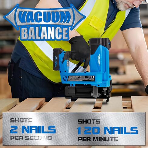 Cordless Brad Nailer with Battery, 2-in-1 Electric Nail Gun/Staple Gun Drives 1600 Nails per Charge, 18 Gauge 5/8’’ to 2’’ Nails and 1/2’’ to 1-5/8’’ Staples in Kuwait