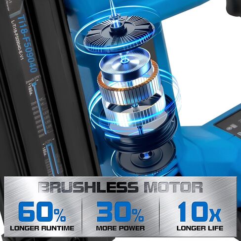 Cordless Brad Nailer with Battery, 2-in-1 Electric Nail Gun/Staple Gun Drives 1600 Nails per Charge, 18 Gauge 5/8’’ to 2’’ Nails and 1/2’’ to 1-5/8’’ Staples in Kuwait