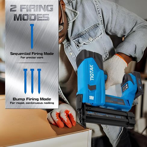 Cordless Brad Nailer with Battery, 2-in-1 Electric Nail Gun/Staple Gun Drives 1600 Nails per Charge, 18 Gauge 5/8’’ to 2’’ Nails and 1/2’’ to 1-5/8’’ Staples in Kuwait