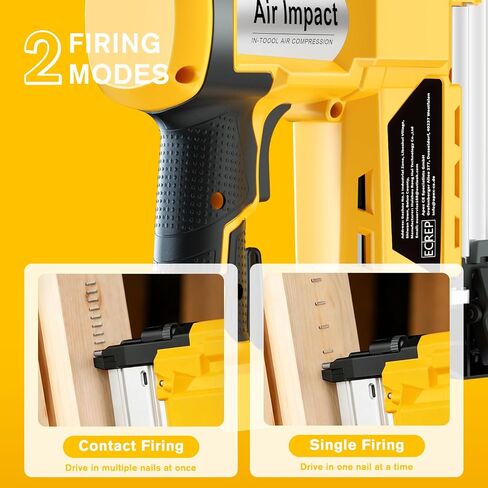 Cordless 2-in-1 Electric Nail Gun and Staple Gun for Dewalt 20V Battery Powered Brad Nailer (Tool Only), Adjustable Depth Finish Nailer with Nails and Staples for Home Improvement & Woodworking in Kuwait