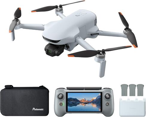 Potensic ATOM 3 Drones with Camera for Adults 4K 60fps, 8K Photo, 16KM Transmission, 1/1.3’’ CMOS, 3-Axis Gimbal, AI Track 2.0, Med-Tele Mode, QuickShots, Under 249g, 40-Min Flight, Standard Kit in Kuwait