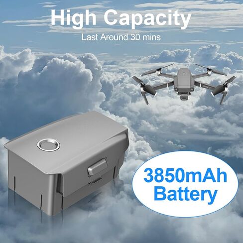 2 Pack Mavic 2 Battery, 3850mAh 15.4V Mavic 2 Pro Battery Replacement for DJI Mavic 2 Pro, Mavic 2 Zoom, Mavic 2 Enterprise Advanced Drone in Kuwait