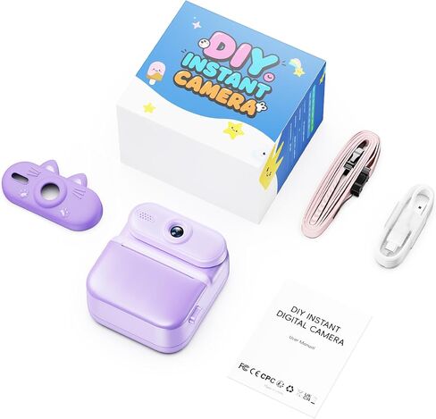 Portable Camera Kids Instant Print 1080P Digital Camera for Travel Birthday Party in Kuwait