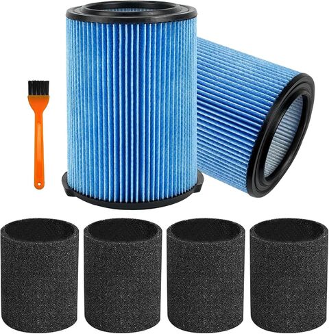ATXKXE VF5000 Replacement Filter Compatible with ridgd 5-20 Gallon Wet Dry Shop Vacuums WD1450 WD0970 WD1270 WD09700 WD06700 WD1680 WD1851 RV2400A, 2 Pack Vf5000 Filter in Kuwait