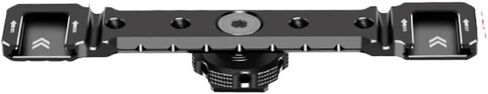 Cold Shoe Mount Bracket Aluminum Dual Hot Shoe Extension Bar Plate Adapter Compatible with Microphone LED Video Light Stand in Kuwait