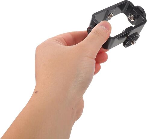 GANAZONO Triple Cold Shoe Mount Flash Bracket for Cameras and Microphones, Aluminum Alloy 1/4 Thread Compact Lightweight Camera Bracket for Professional Video Production and Filming Setup in Kuwait