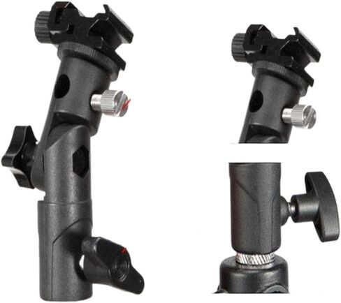 Professional Photography Flash Bracket Mount Compatible with Camera Light Stand Rotation in Kuwait