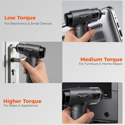 32in1 Electric Screwdriver 7 Torque for Home Repair | Digital display, LED light, 2500mAh battery, motor lock, 1/4" hex, for electronics, furniture, DIY in Kuwait
