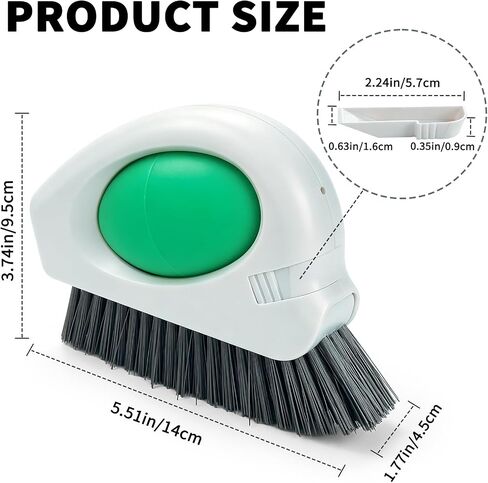 Allinside 2 in 1 Groove Cleaning Brush, Window Track Cleaning Tools with Soft Air Bulb, Press-to-Blow Crevice Cleaner for Sliding Door Tracks, Window Sills, Keyboards and Tight Spaces in Kuwait