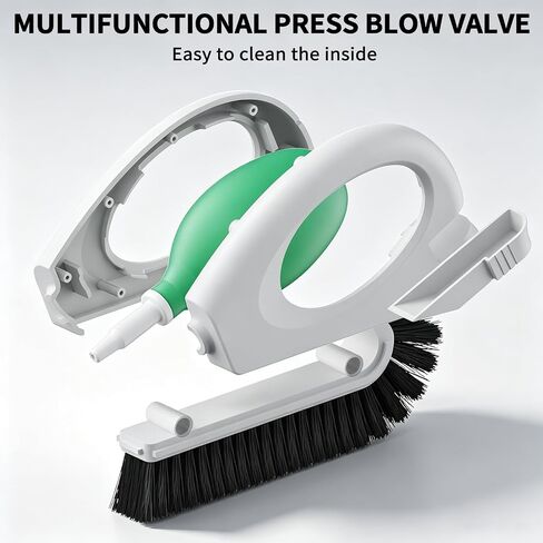 Allinside 2 in 1 Groove Cleaning Brush, Window Track Cleaning Tools with Soft Air Bulb, Press-to-Blow Crevice Cleaner for Sliding Door Tracks, Window Sills, Keyboards and Tight Spaces in Kuwait