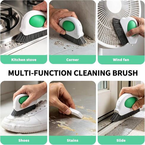 Allinside 2 in 1 Groove Cleaning Brush, Window Track Cleaning Tools with Soft Air Bulb, Press-to-Blow Crevice Cleaner for Sliding Door Tracks, Window Sills, Keyboards and Tight Spaces in Kuwait