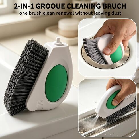 Allinside 2 in 1 Groove Cleaning Brush, Window Track Cleaning Tools with Soft Air Bulb, Press-to-Blow Crevice Cleaner for Sliding Door Tracks, Window Sills, Keyboards and Tight Spaces in Kuwait