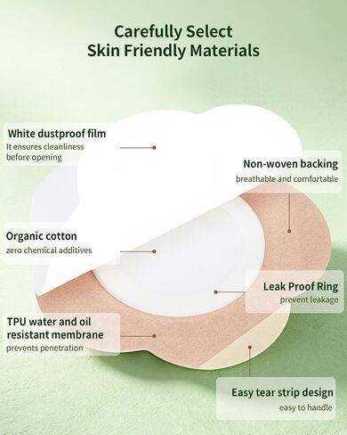 48PCS Castor Oil Patches, Leak-Proof Belly Button Patch Cover | Disposable Castor Oil Pack Wraps with Organic Cotton Patches, Castor Oil Not Included, Portable & Breathable, Skin-Friendly in Kuwait