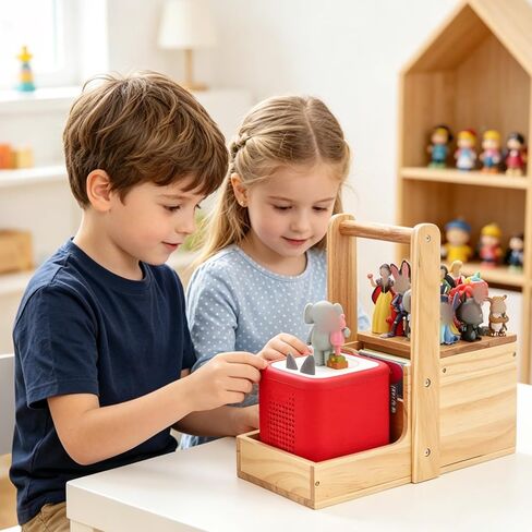 Handheld Shelf Storage for Tonies Organizer, holder for Toniebox 1/2 Tonies Figures Characters Portable Shelf Magnetic, with Hidden Storage for Tonieplay Game, Charger & Accessories in Kuwait