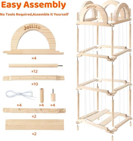 JOLLITO Stuffed Animal Storage Organizers,Large Capacity Wooden Cute Plushies Toy Zoo Holder and Storage for Toddler Rooms, Playrooms & Bedrooms in Kuwait