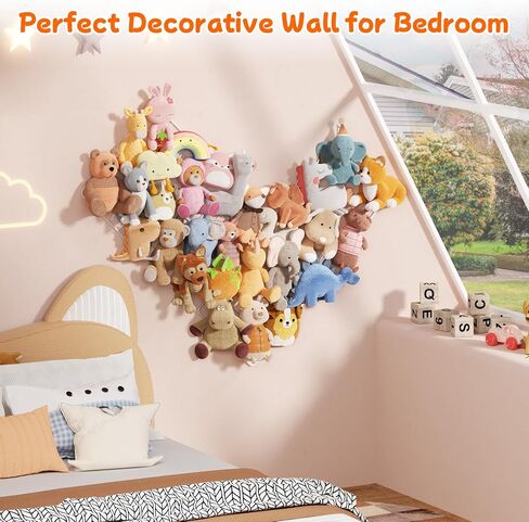 B9 Stuffed Animal Storage, Over the Door Hanging Plush Zoo Storage Organizer for Bedroom Décor, 6 Packs Metal Stuffed Animal Holder for Toddler Rooms, Playrooms, Bedrooms, Nurseries, White in Kuwait