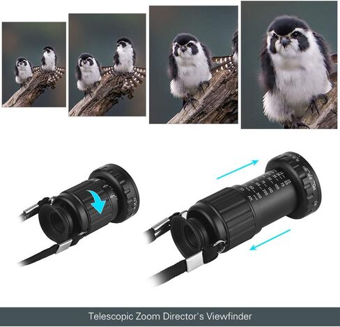 aqxreight Portable 11X Micro Magnification Director Viewfinder View Finder Scene Viewer Mini 41mm Front Thread Telescopic Zoom Photography Accessories for Professional Photographer in Saudi Arabia