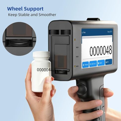 WILLITA Portable Handheld Inkjet Gun Style Printer 0.5 Inch Print Height with Fast Drying Ink Cartridge Mini Hand Printer for Text Date Time Barcode QR Code Batch Number Logo Image On Any Surface in Kuwait
