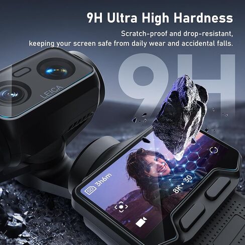 CYNOVA Screen Protector for Insta360 Luna Ultra Accessories, 4-Pack | 2 Lens Protectors + 2 Screen Protectors, 9H Scratch Resistant, HD Clear, Sensitive Touch, Easy Installation in Kuwait