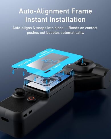 TELESIN AR-Ultra Screen Protector for DJI Osmo Pocket 4P, 1-Pack | with Easy-Install Auto-Align Frame, AR Anti-Reflective Coating for Outdoor Vlogging, 9H Tempered Glass, Pocket 4P Accessories in Kuwait