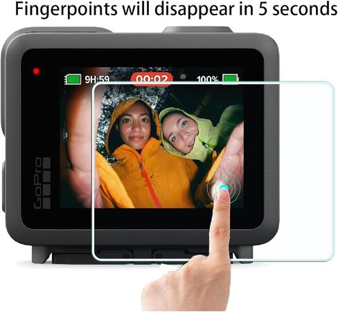 Screen Protector Compatible for GoPro LIT HERO Camera (for Accessories), | HUIPUXIANG 0.3mm High Definition 9H Hardness Optical LCD Premium Glass Protective Cover in Kuwait