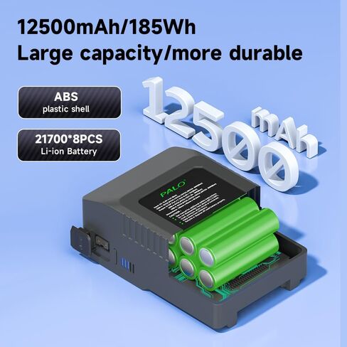 185Wh V Mount Battery 12500mAh V Lock Battery Support PD 60W Fast Charging with USB-C, D-TAP, USB-A, AC Output Port for Video Broadcast Camera Camcorder Monitor Video Light in Kuwait