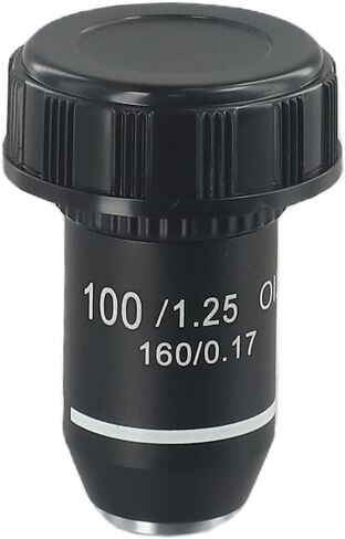 Black Achromatic Microscope Objective Lens 20.2mm RMS Thread, 160mm Tube Length for Biological Microscope, 40X S 0.65 NA(4X) in Kuwait