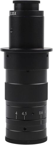 Industrial C-Mount Zoom Lens 0.7-4.5X for Microscope Camera, Alloy Monocular Lens for Electronic PCB Jewelry Analysis(120X) in Kuwait