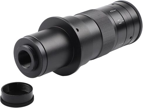 Industrial C-Mount Zoom Lens 0.7-4.5X for Microscope Camera, Alloy Monocular Lens for Electronic PCB Jewelry Analysis(120X) in Kuwait