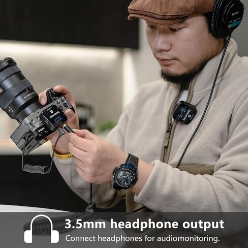 Saramonic Blink900 B1 Wireless Lavalier Microphone System & 656ft Wireless Range & OLED Screen for Canon Nikon DSLR Camera, Camcorder, for Interview, Vlogging, Tiktok, YouTube Video, News Gathering in Kuwait