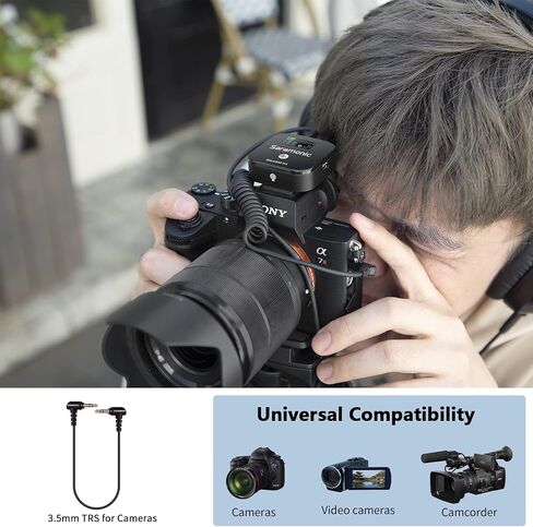 Saramonic Blink900 B1 Wireless Lavalier Microphone System & 656ft Wireless Range & OLED Screen for Canon Nikon DSLR Camera, Camcorder, for Interview, Vlogging, Tiktok, YouTube Video, News Gathering in Kuwait