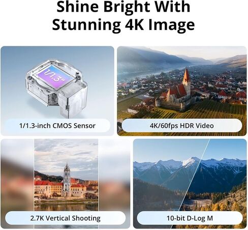 DJI Flip (RC-N3) Bundle with 128GB Micro SD Card& Propeller Guard Ring& Strobe Light - Drone With 4K UHD Camera for Adults, Under 249g, Palm Takeoff, Auto Return, 31-Min Flight Time in Kuwait