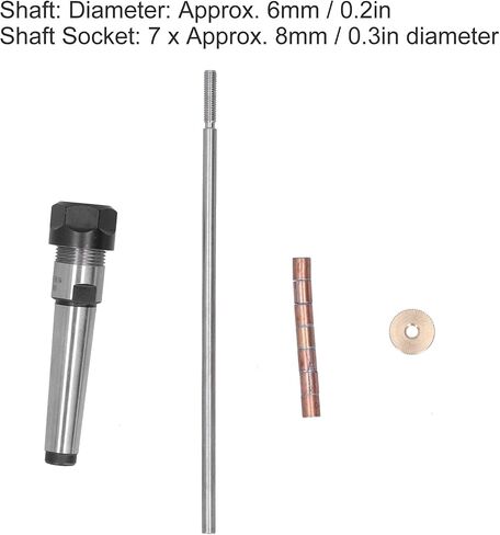 Woodturning Pen Mandrel, Stainless Steel Morse No 2 Taper Shank, with Smooth Surface for Woodworking Lathe Accessories in Kuwait