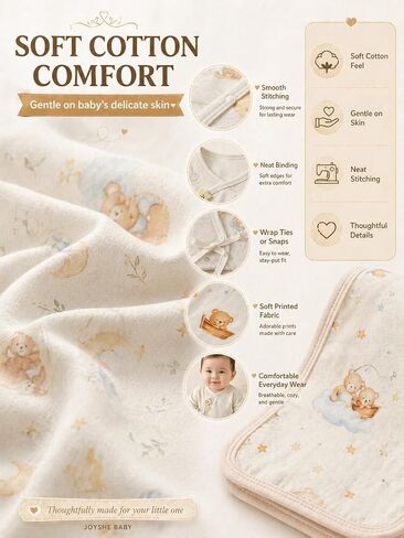 Newborn Baby Gift Set, 8-Piece Cotton Baby Clothes Gift Box for 0-3 Months and 3-6 Months, Baby Shower Welcome Gift in Kuwait