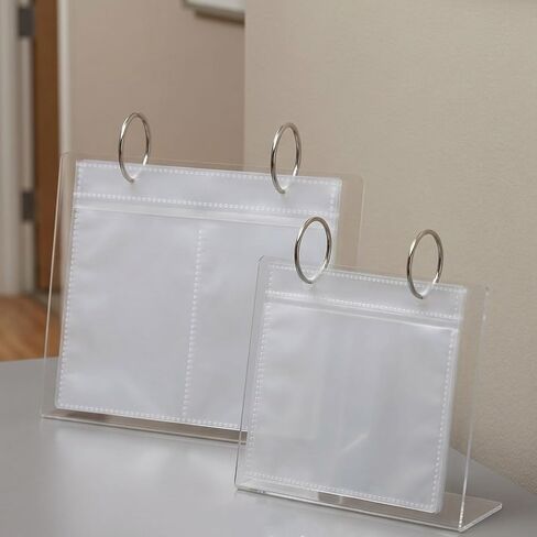 Alipis 2pcs Acrylic Desktop Picture Holder with Flip Photo Album Structure, Visibility and Polished Edge, Smooth Feel Multipurpose Photo Frame for Living Room or Workspace in Kuwait