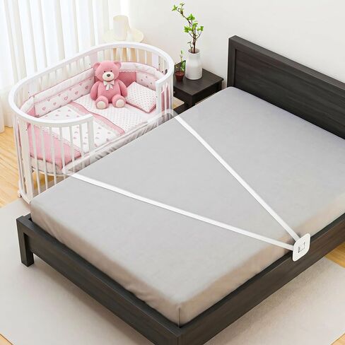 600cm x 2.5cm Strap For Baby Bed Side Cot Attachment, Bedside Sleeper Crib Delight Bassinet Safety Secure Fixed Strap Replacement with Anchor For Docking To The Adult Attachment Bed System Accessories in Kuwait