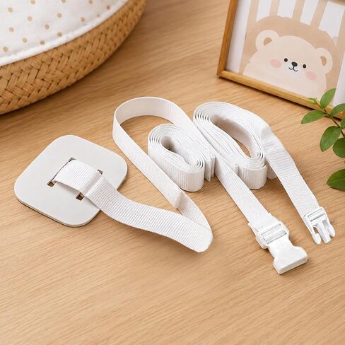 600cm x 2.5cm Strap For Baby Bed Side Cot Attachment, Bedside Sleeper Crib Delight Bassinet Safety Secure Fixed Strap Replacement with Anchor For Docking To The Adult Attachment Bed System Accessories in Kuwait