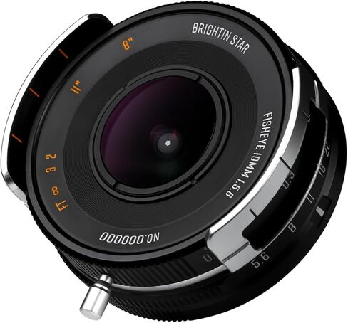 Brightin Star 10mm F5.6 Pro Fisheye Lens for Panasonic LUMIX,Olympus Micro 4/3 Mount, 175° Ultra-Wide Angle Manual Focus Prime APS-C Mirrorless Cameras Lens Fit for G7, GX85, GX9, G95, GH5, GH6 in Kuwait