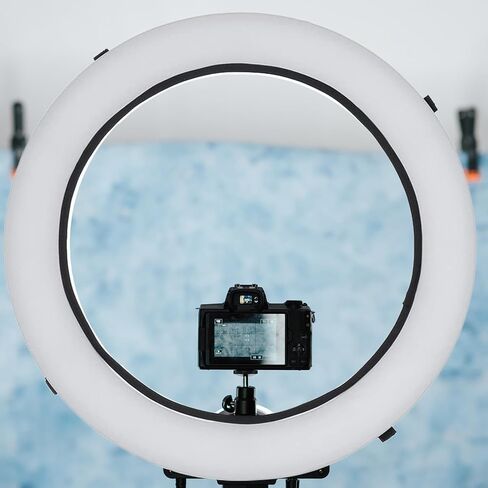 OSALADI 14 Inch Foldable Ring Light Diffuser for Photography and Video Nylon Material Low Loss and Stable Color Temperature Compatible Fluorescent Flash Light in Kuwait