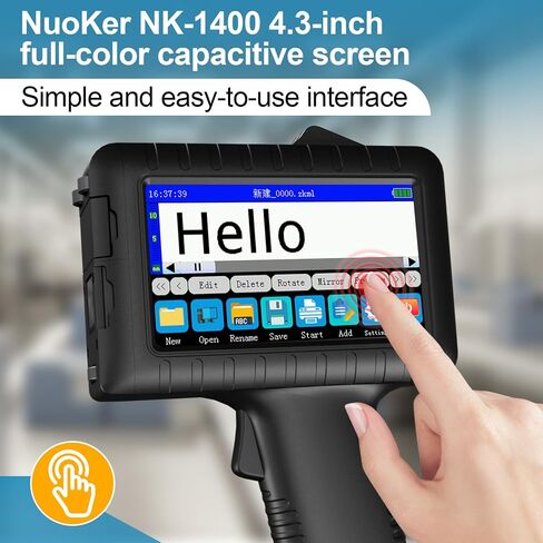 Office DIY Dedicated Handheld Inkjet Printer with 4.3-inch Full-Color Touch capacitive Screen Working continuously for 10 Hours in Kuwait