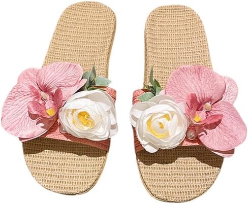 Women's summer floral accessory beach sandals - Fashionable, versatile, lightweight and comfortable. the beach, poolside, outdoors and daily use. in Kuwait