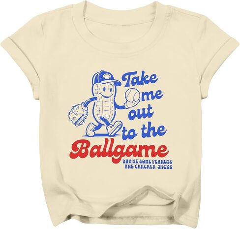 Toddler Baseball Shirts Boys Girls Take Me Out to The Ballgame T Shirt Kids Baseball Team Fans Short Sleeve Tops in Kuwait