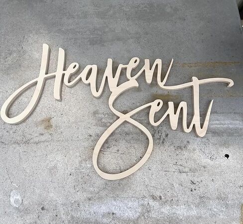 Heaven Sent Sign for Backdrop,Wooden Heaven Sent Baby Shower Party Decorations for Heaven Theme Birthday Party Supplies,Gender Reveal Party Balloon Arch Sign in Kuwait